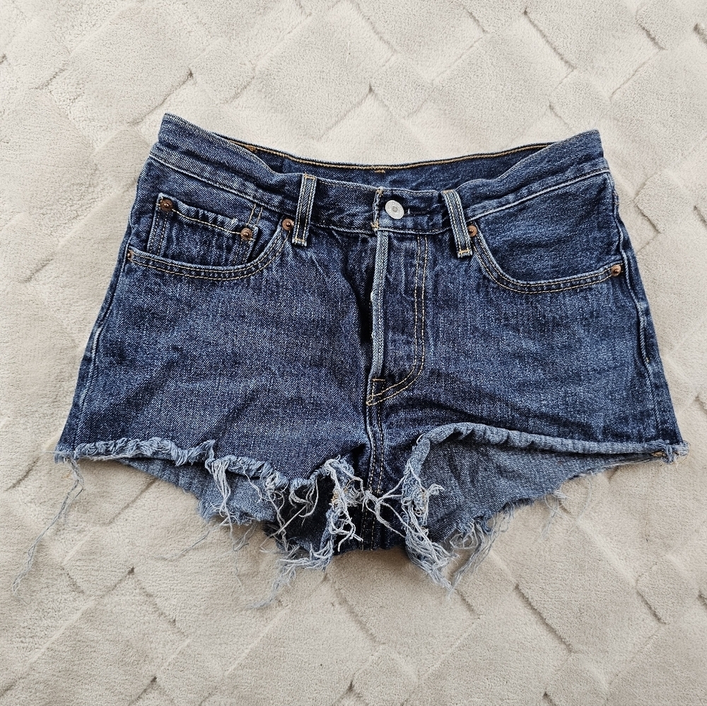 Levi's 501 Cut off High Rise Shorts Womens 27 Western Rodeo Cowgirl